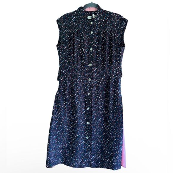 COACH Silk A-Line Midi Dress - Dot print (Size 4) - Picture 1 of 8